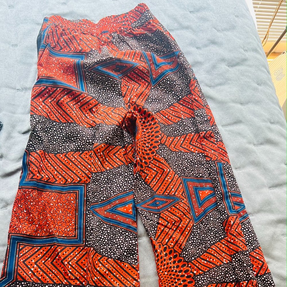 african print pants